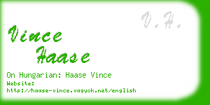 vince haase business card